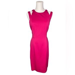 Maggy London Sleeveless Hot Pink Sheath Dress — Size 10 (NWT)